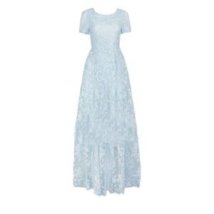 New Floral Embroidered Maxi Dress Bridesmaid Dress